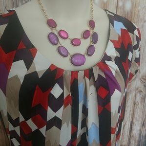 !!!3 for $25!!! 2x SS Worthington Geometric Top